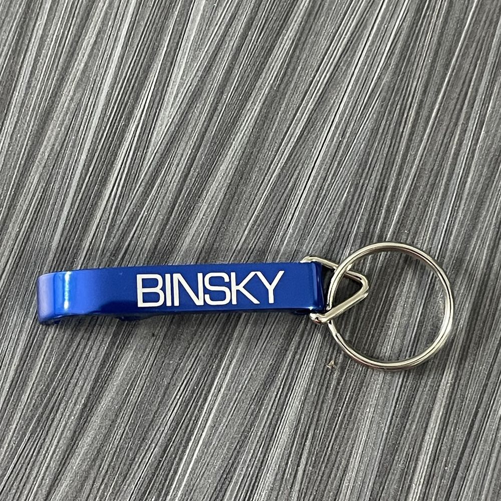 Binsky Bottle Opener Keychain ‎ Advertising Key Ring